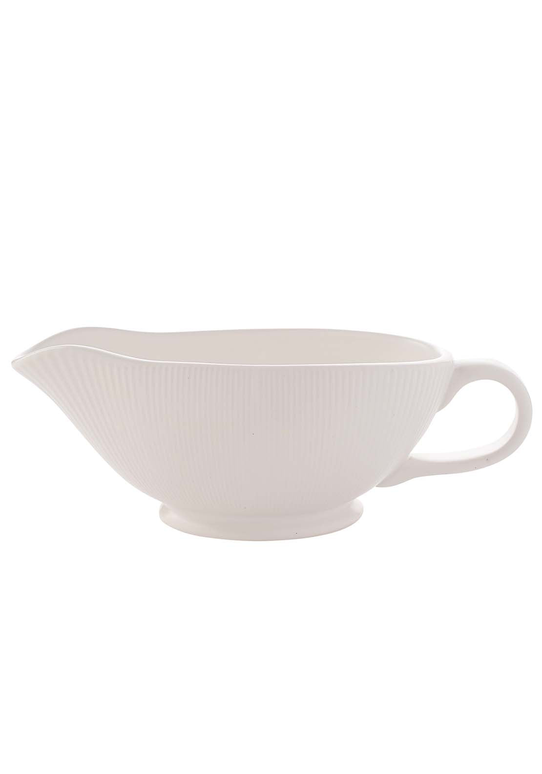 The Home Collection Ribbed Gravy Dish - White 1 Shaws Department Stores