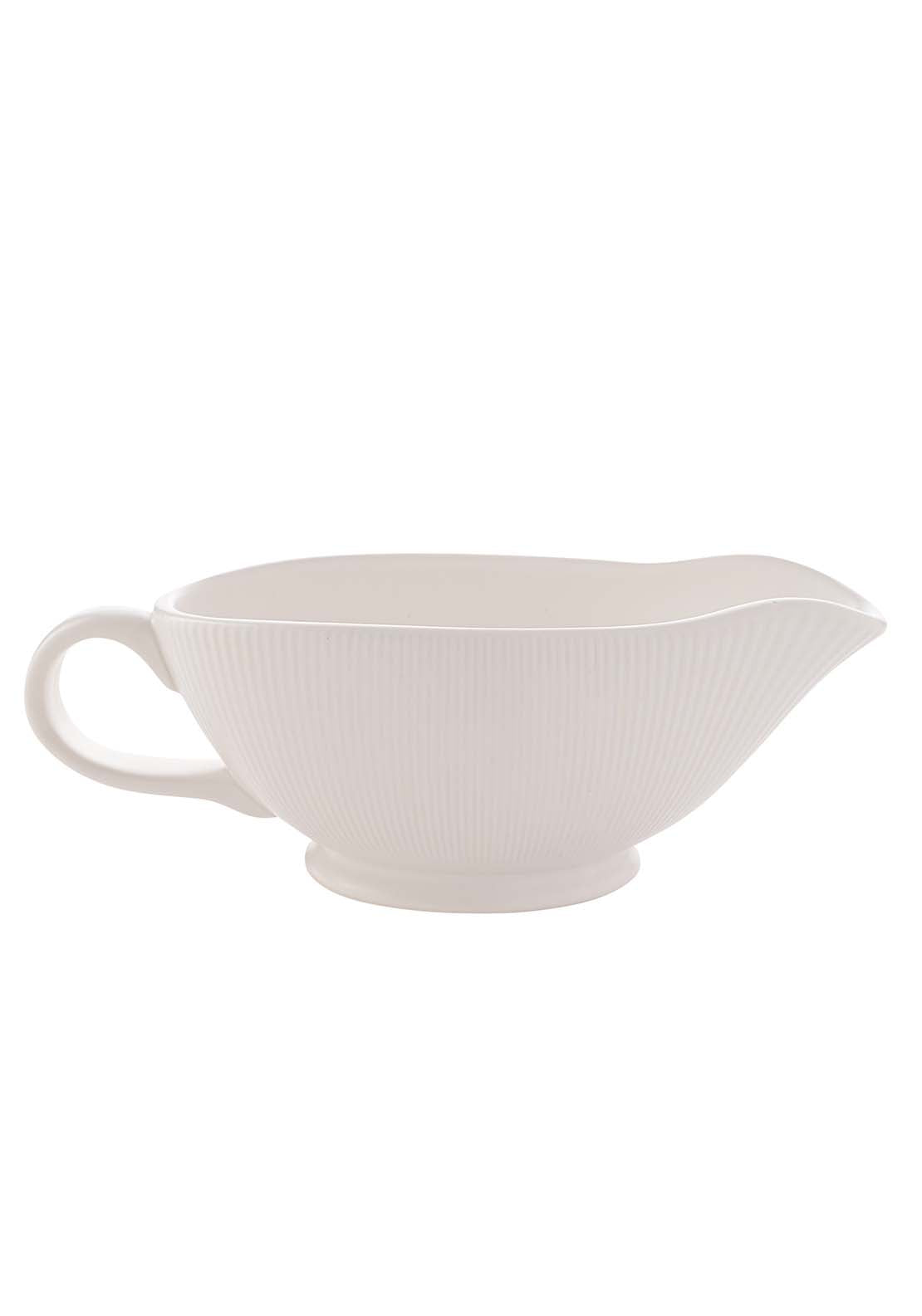 The Home Collection Ribbed Gravy Dish - White 2 Shaws Department Stores