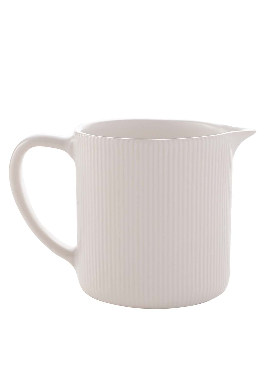 The Home Collection Ribbed Milk Jug - White 2 Shaws Department Stores