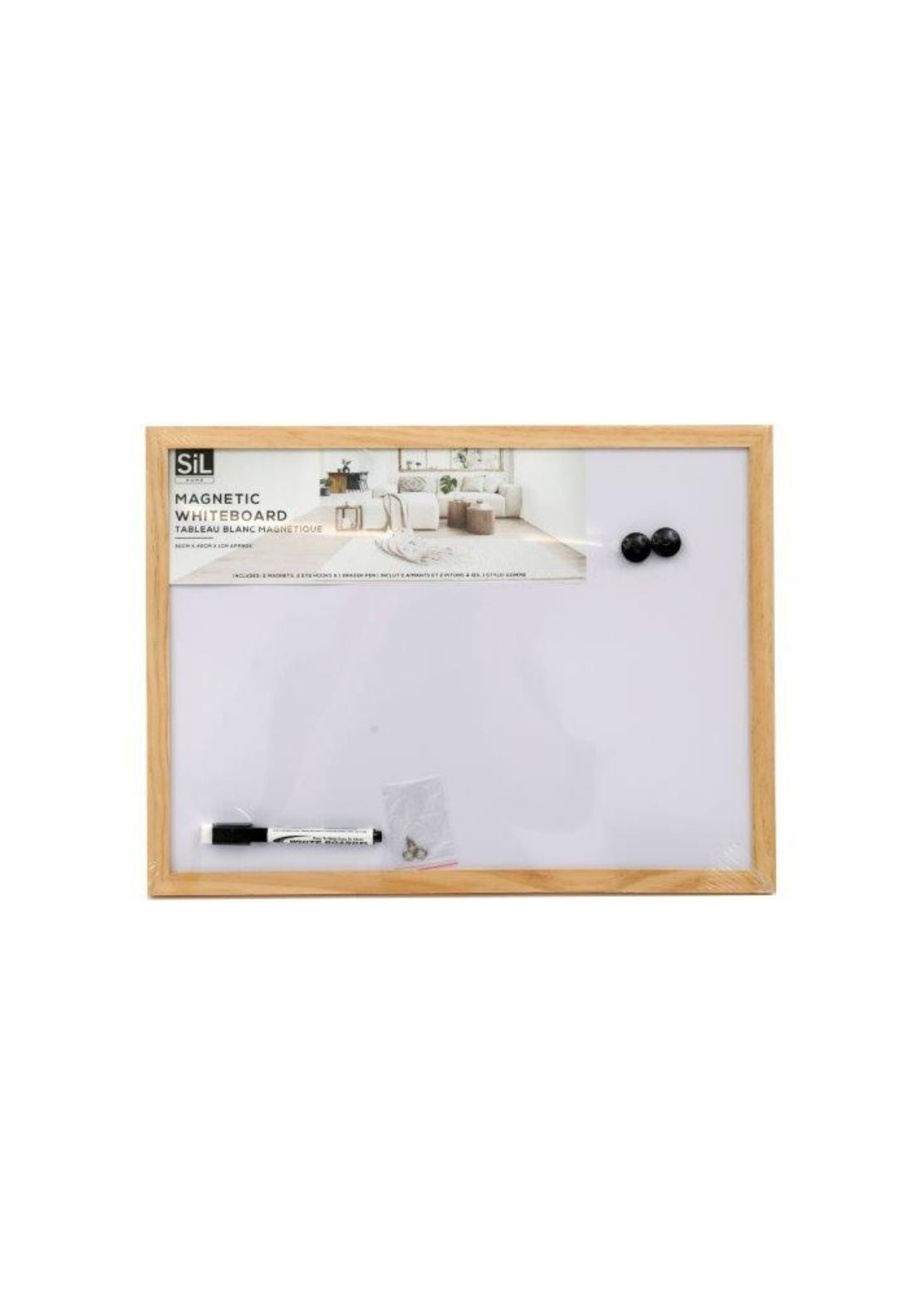 The Home Collection Magnetic White Board - White 1 Shaws Department Stores