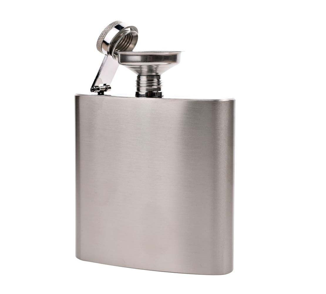 Harvey Makin Hip Flask - 6Oz Matt Stainless Steel 3 Shaws Department Stores
