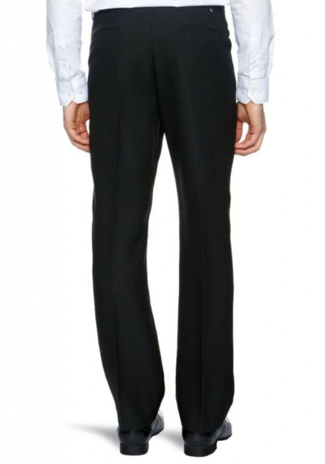 Farah Traditional Hopsack Trouser - Black 2 Shaws Department Stores