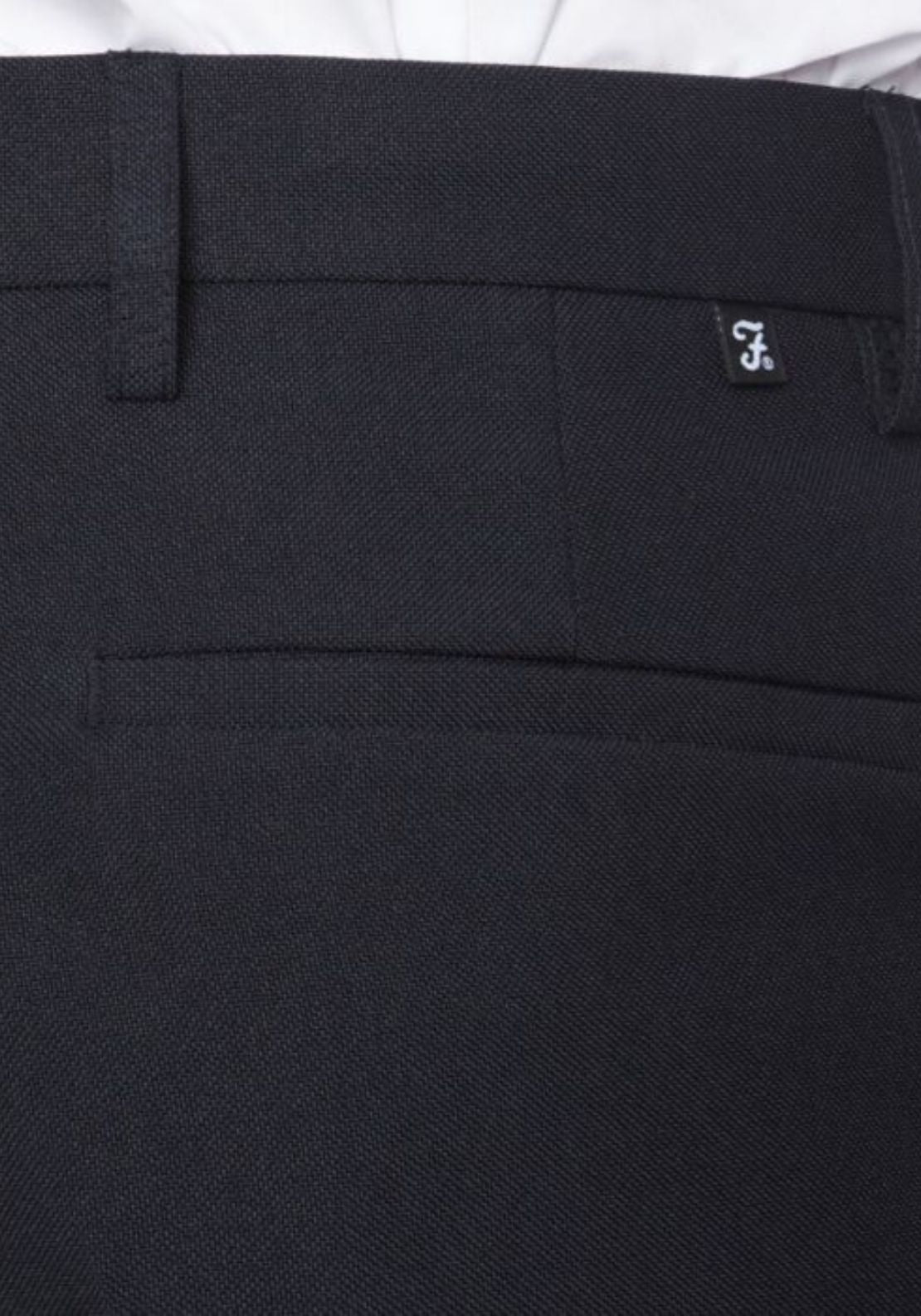 Farah Traditional Hopsack Trouser - Navy 3 Shaws Department Stores