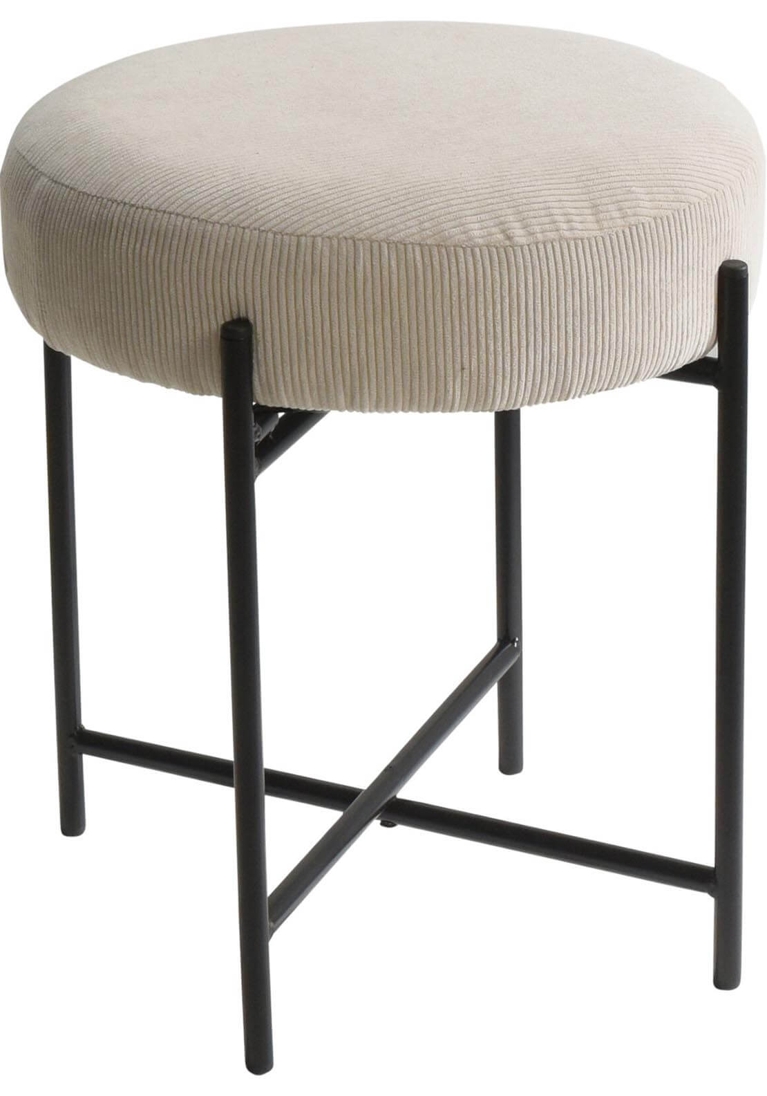 The Home Living Stool Round 36cm x 36cm x 42cm White - White 1 Shaws Department Stores