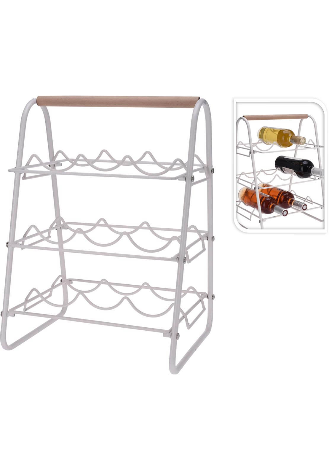 The Home Kitchen 9 Bottle Metal Wine Rack 1 Shaws Department Stores