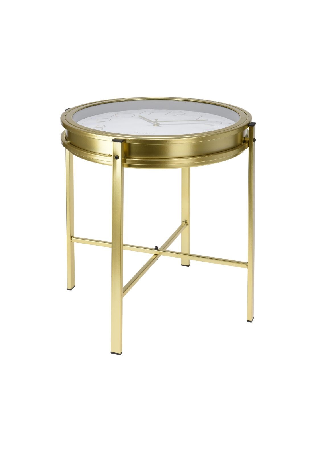 The Home Collection Clock Design Side Table - Gold 1 Shaws Department Stores