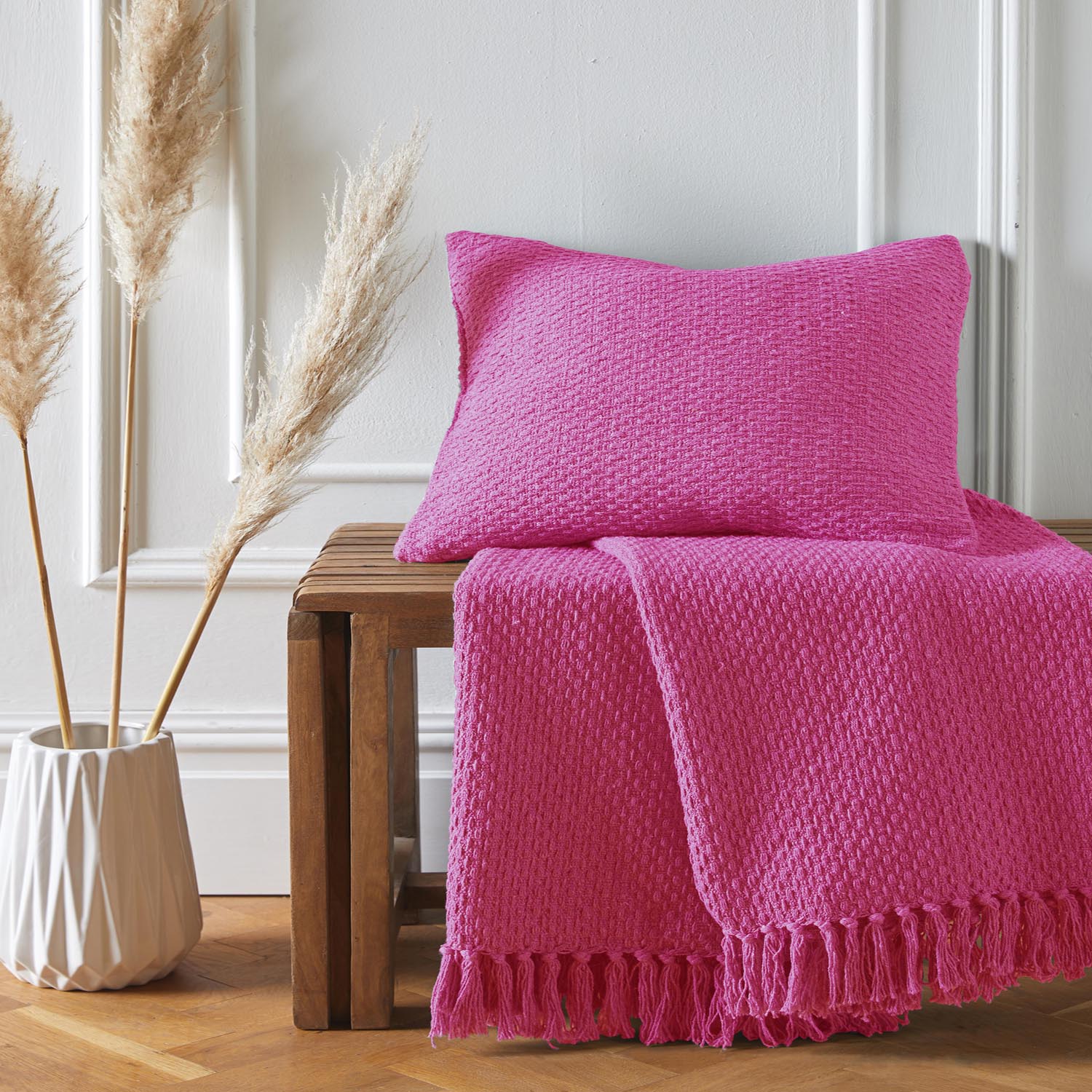 The Home Collection Hanson Pink Throw 130 X 180 1 Shaws Department Stores