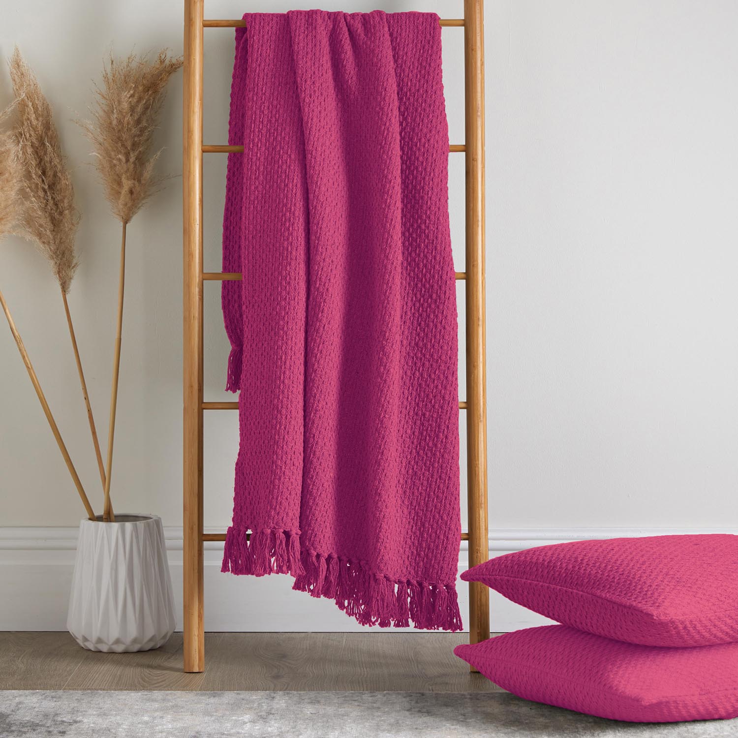 The Home Collection Hanson Pink Throw 200 X 200 2 Shaws Department Stores