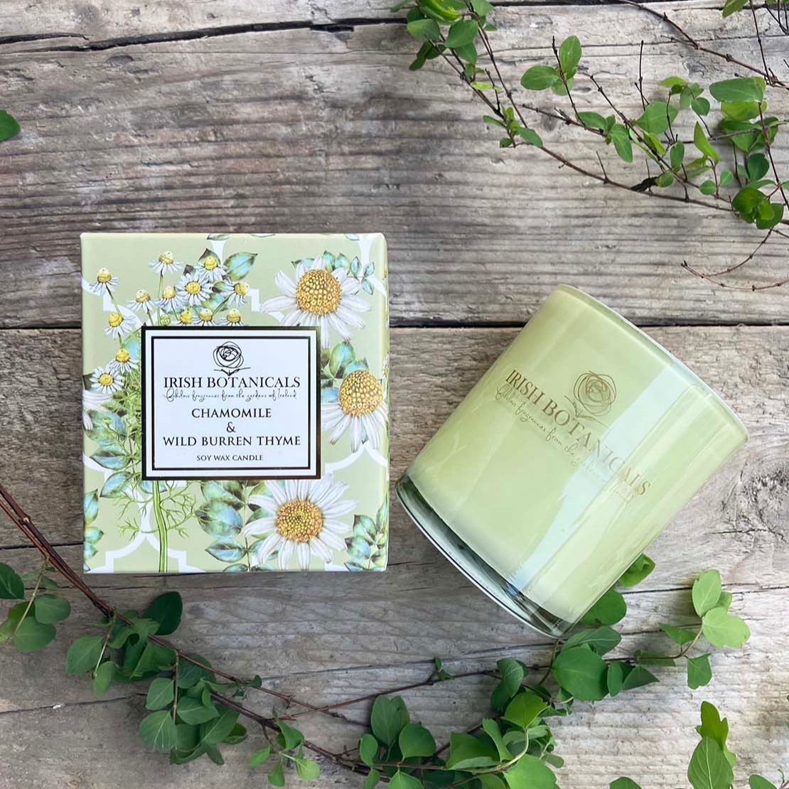 Irish Botanicals Chamomile &amp; Wild Burren Thyme Candle 2 Shaws Department Stores