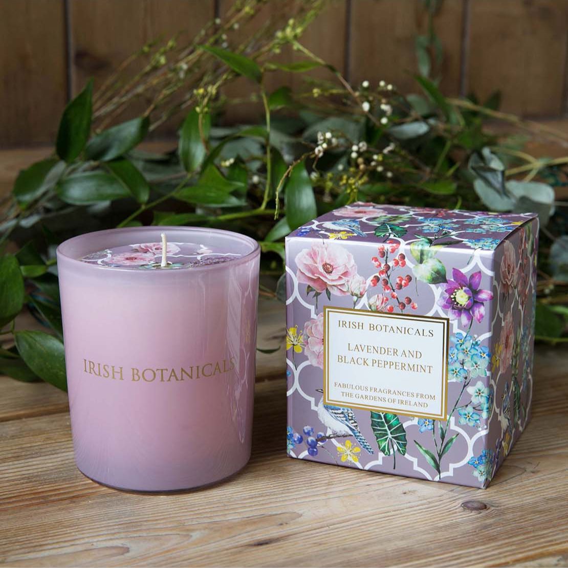 Irish Botanicals Lavender &amp; Black Peppermint Candle 1 Shaws Department Stores