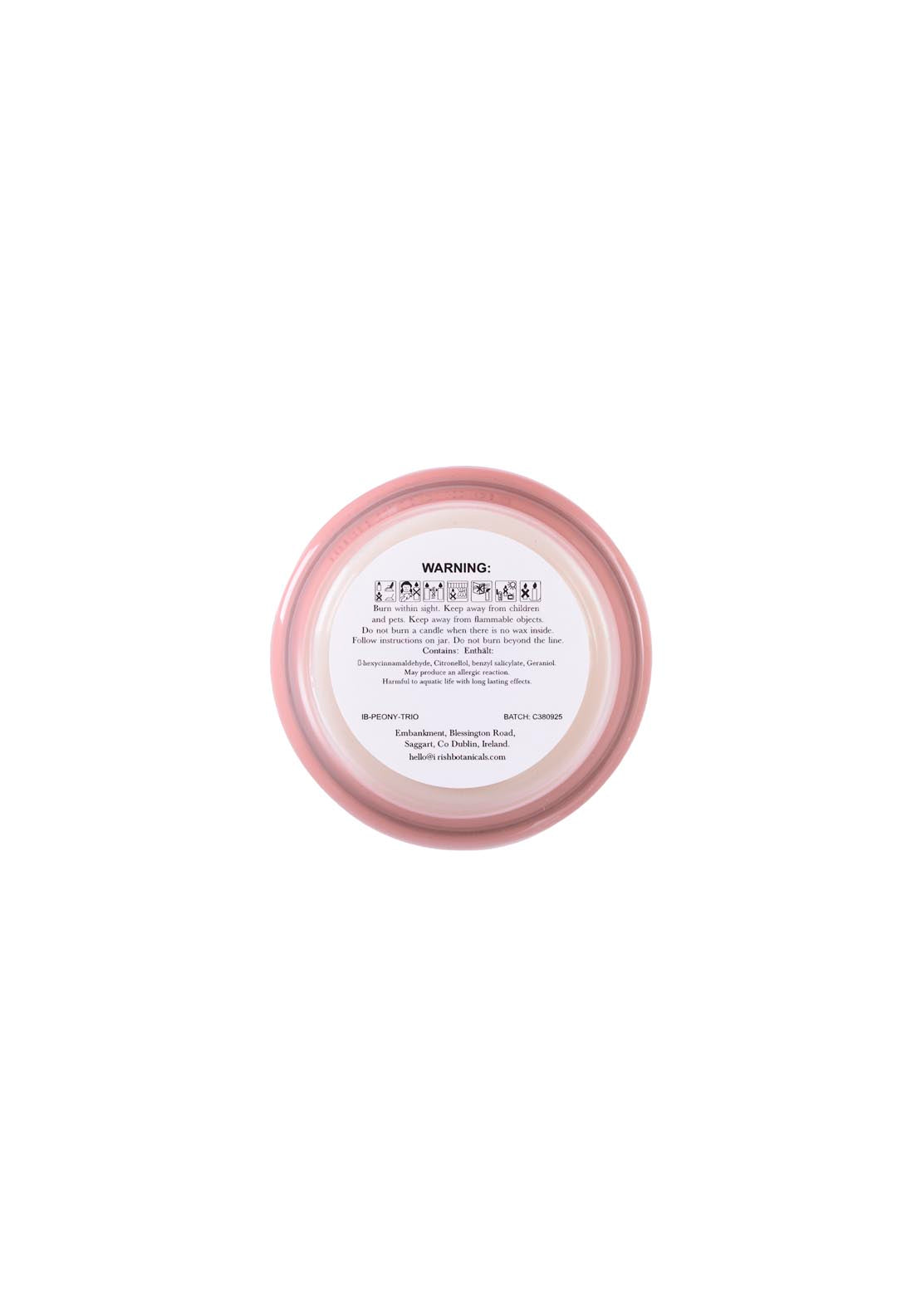 Irish Botanicals Soy Wax Candles Set of 4 - Peony 5 Shaws Department Stores