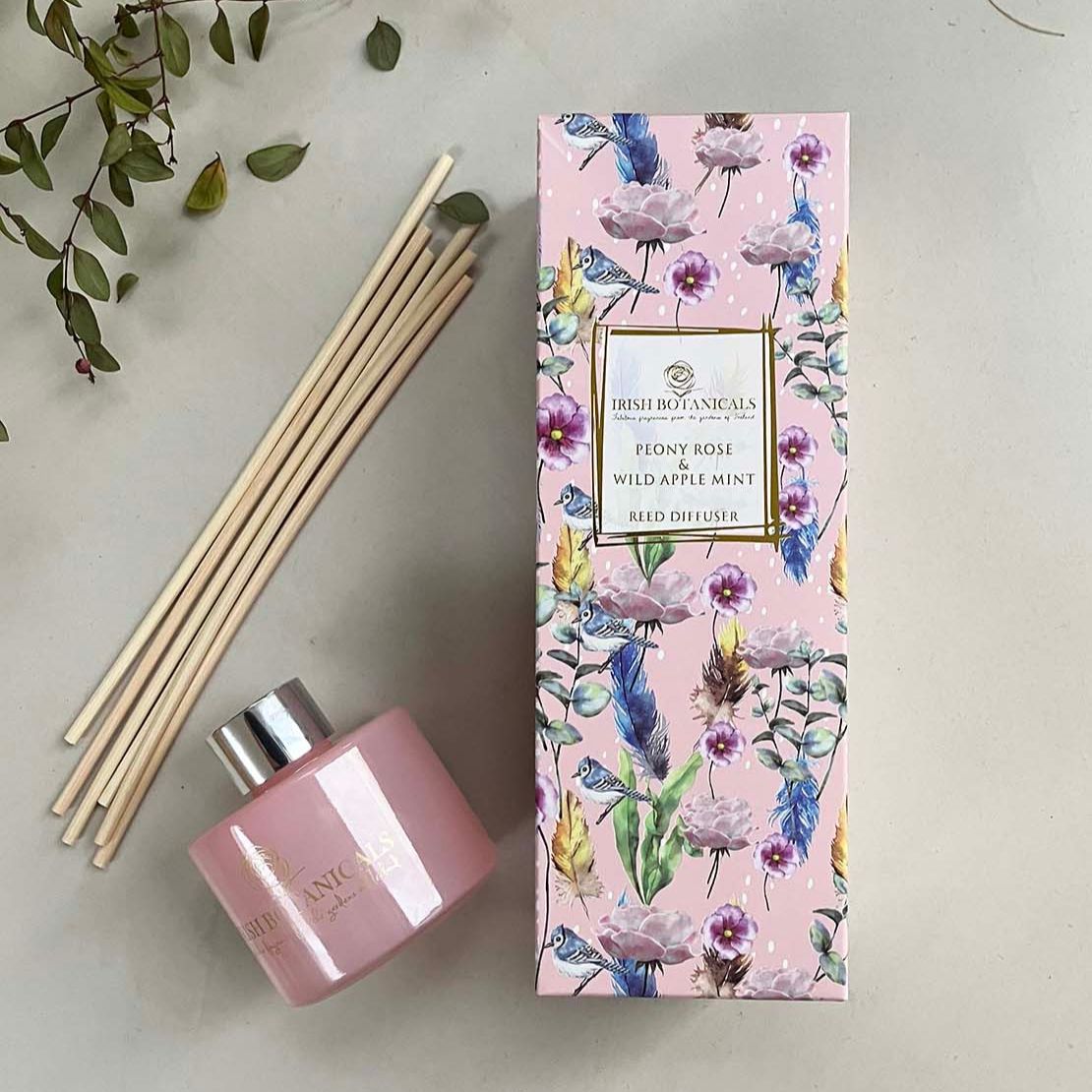 Irish Botanicals Peony Rose &amp; Wild Apple Mint Diffuser 2 Shaws Department Stores
