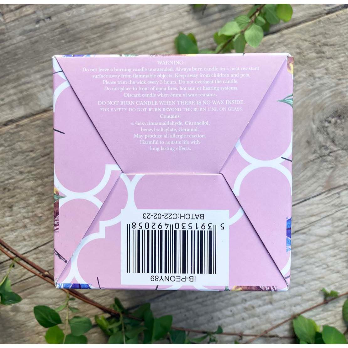 Irish Botanicals Peony &amp; Wild Apple Mint Candle 3 Shaws Department Stores