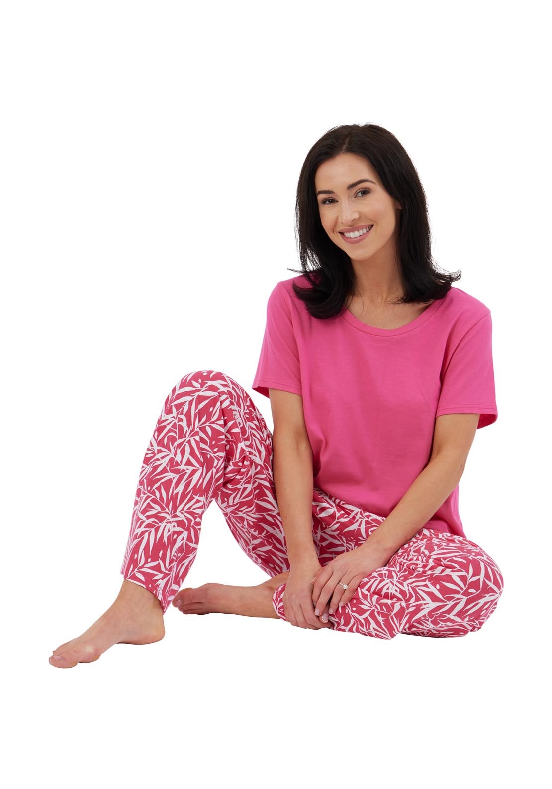 Indigo Sky Bamboo Print Pj Set - Pink 3 Shaws Department Stores