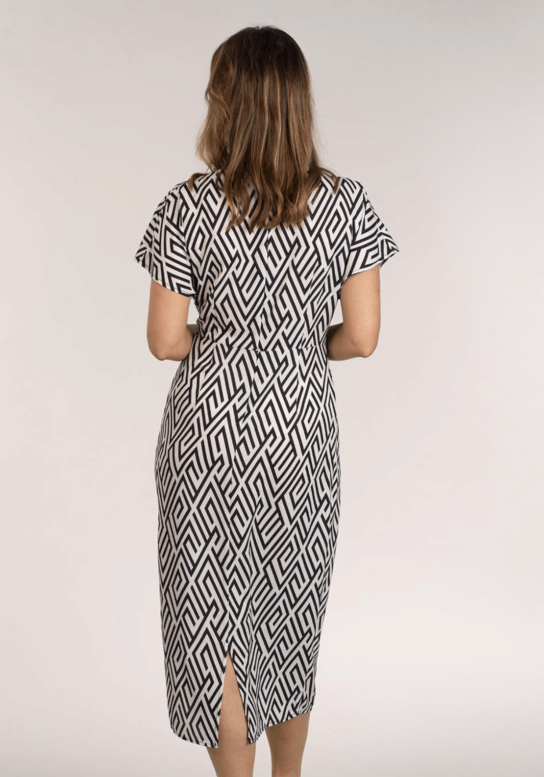 Naoise Black &amp; White Chevron Dress - Black &amp; White 4 Shaws Department Stores