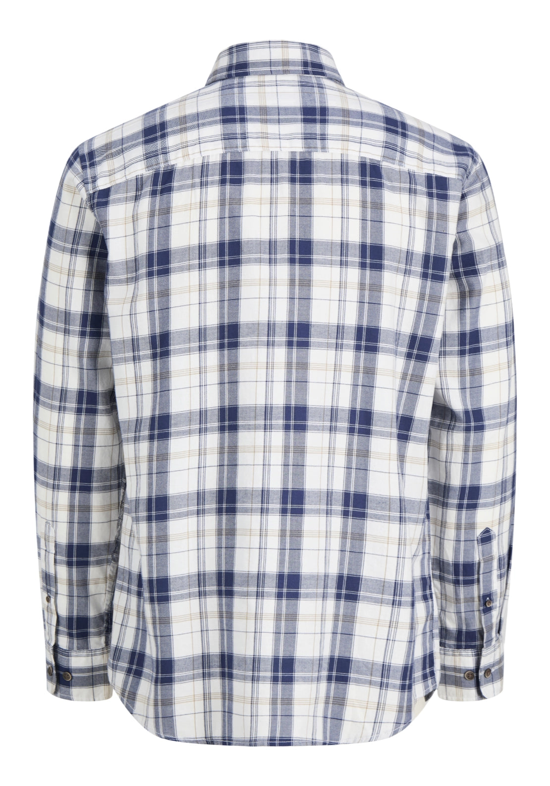 Jack &amp; Jones Dover Check Shirt - Antique White 2 Shaws Department Stores