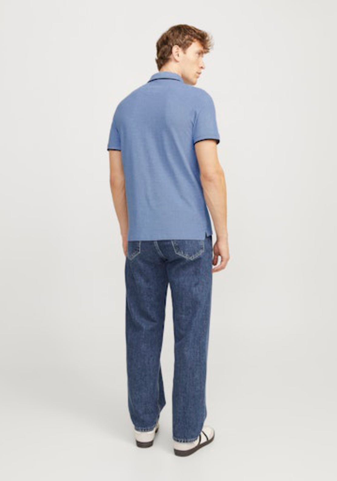 Jack &amp; Jones Short Sleeve Plain Polo Shirt - Bright Cobalt 2 Shaws Department Stores