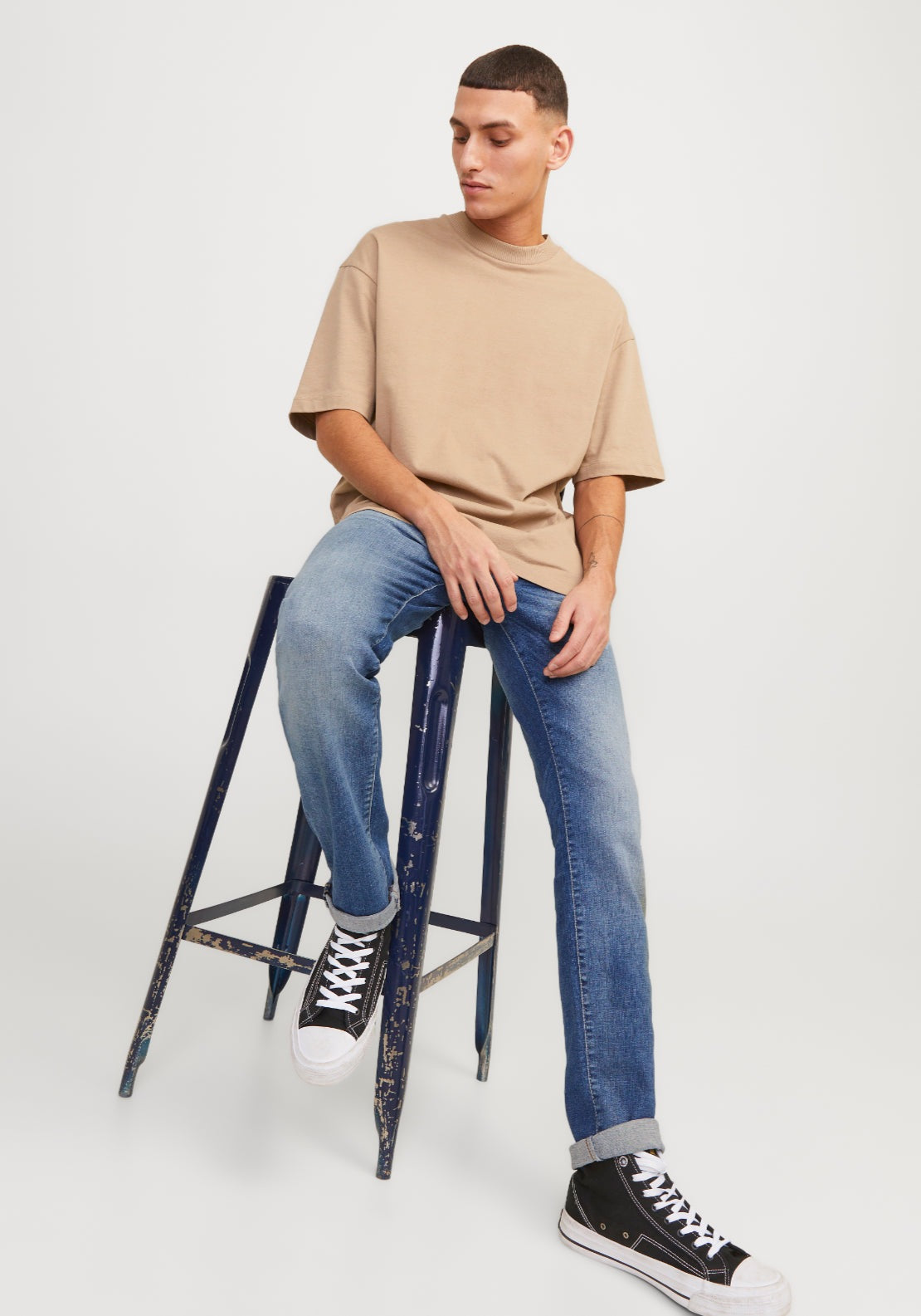 Jack &amp; Jones Glen Icon Slim Denim Jeans - Blue 5 Shaws Department Stores