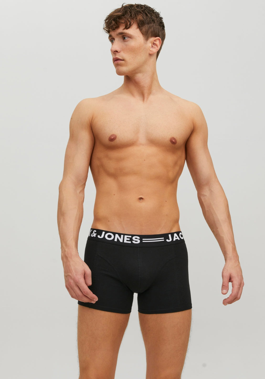 Jack &amp; Jones 3 Pack Trunks - Black 5 Shaws Department Stores