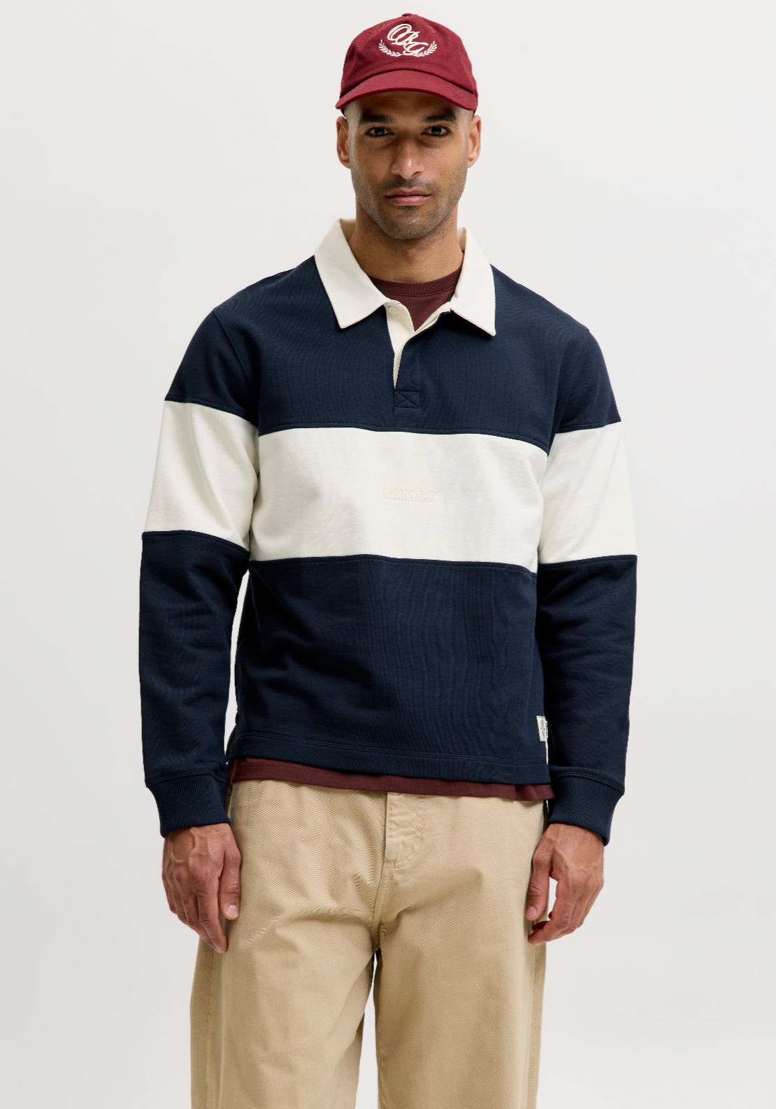 Jack &amp; Jones Frederiksberg Sweat Polo - Sky Captain 1 Shaws Department Stores