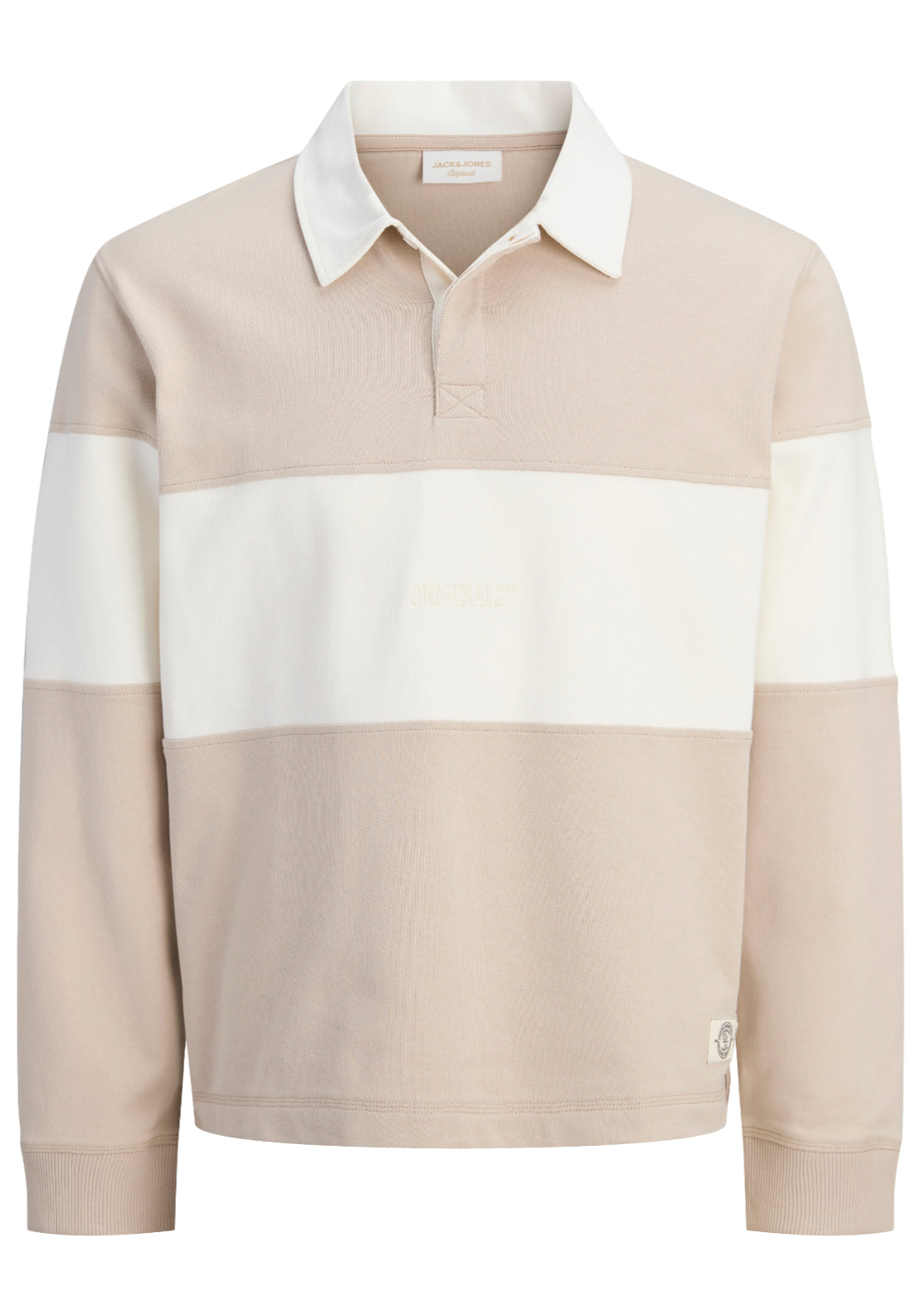 Jack &amp; Jones Frederiksberg Sweat Polo - Feather Gray 5 Shaws Department Stores
