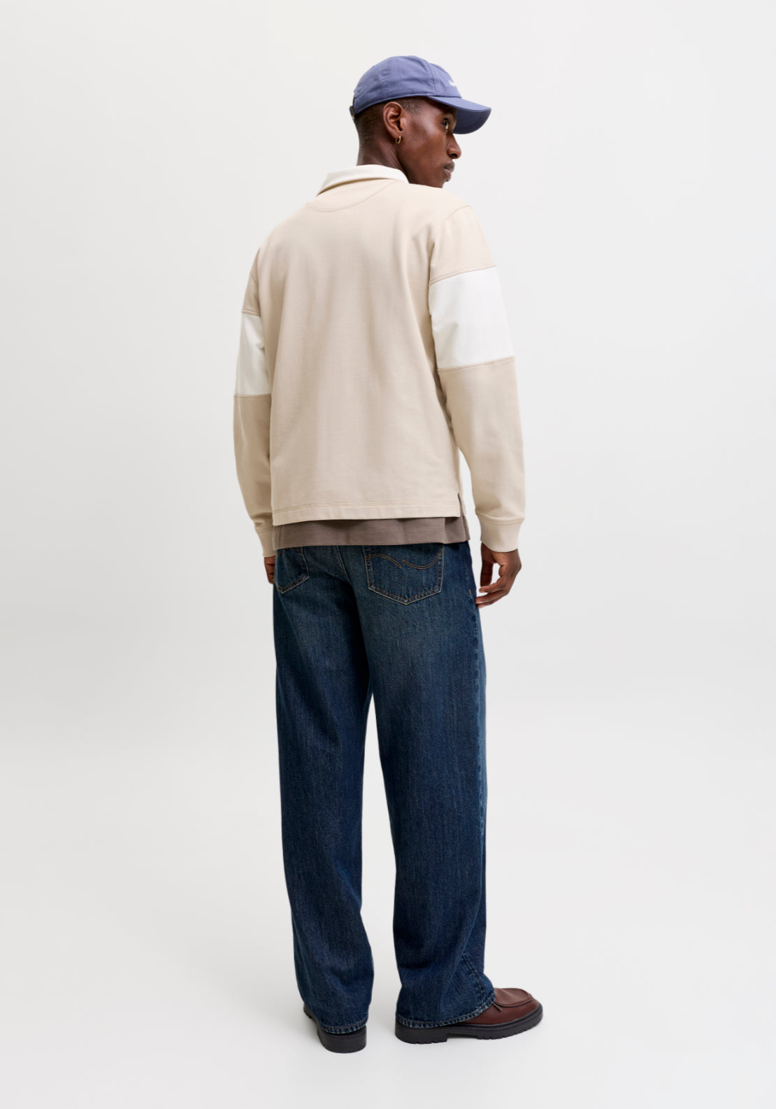 Jack &amp; Jones Frederiksberg Sweat Polo - Feather Gray 2 Shaws Department Stores