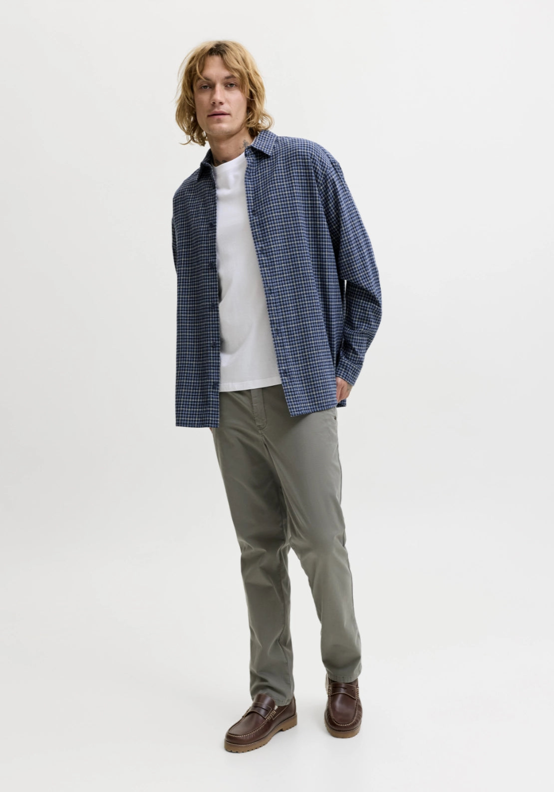 Jack &amp; Jones Regular Fit Timeless Chinos - Muted Basil 5 Shaws Department Stores