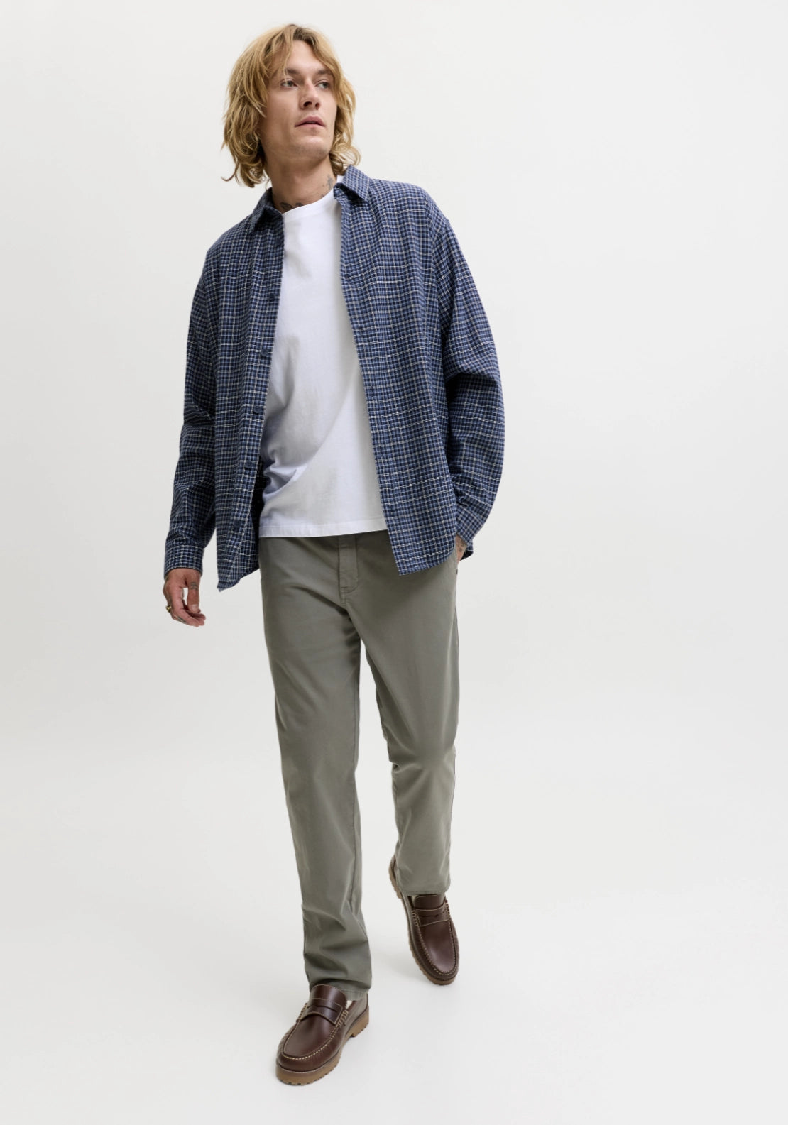 Jack &amp; Jones Regular Fit Timeless Chinos - Muted Basil 4 Shaws Department Stores