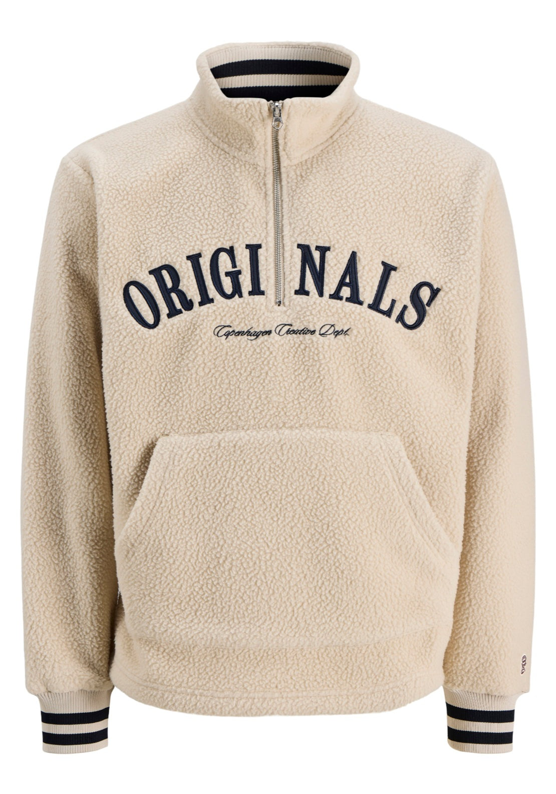 Jack &amp; Jones Frederiksberg Teddy Fleece - Beige 1 Shaws Department Stores