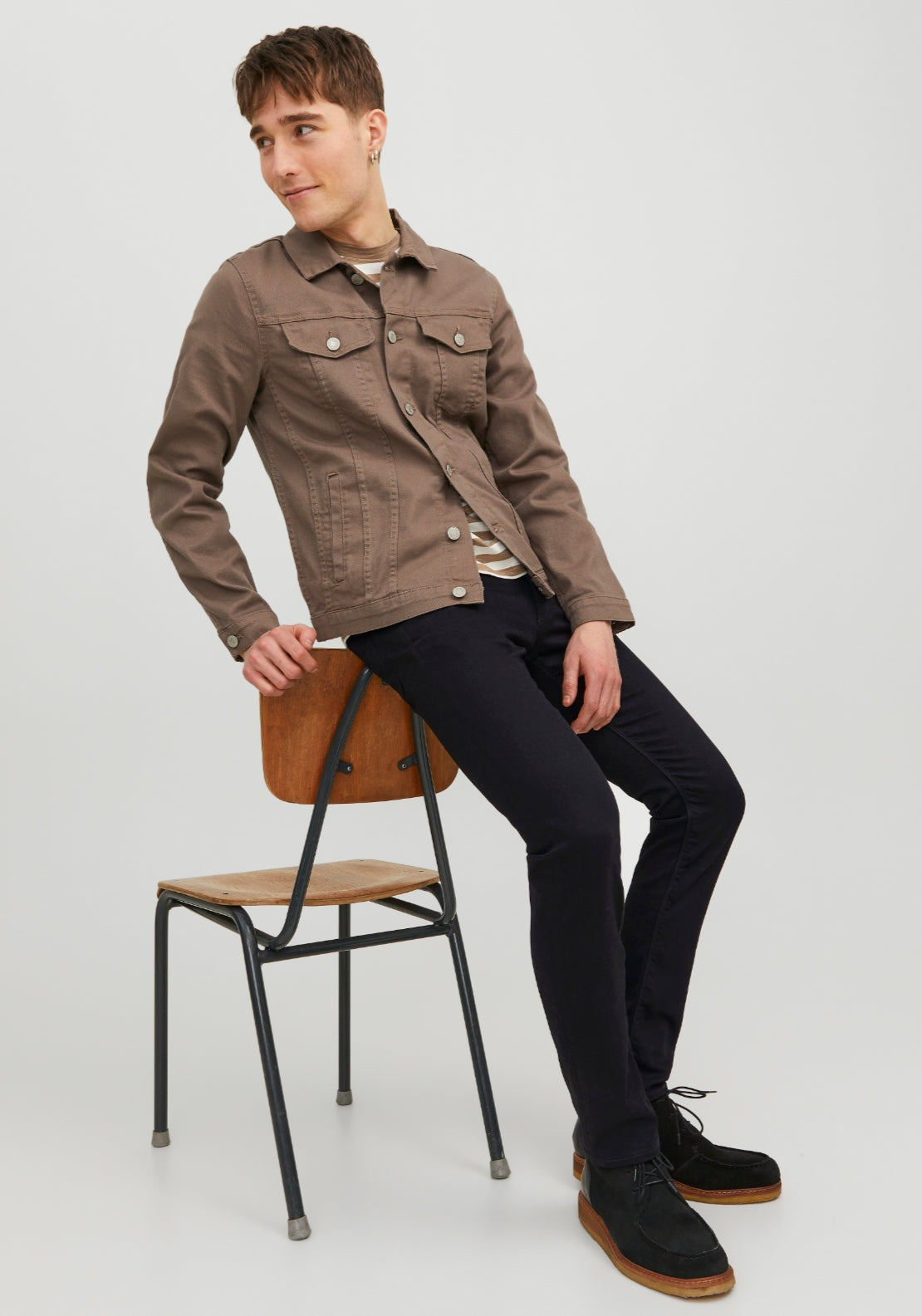 Jack &amp; Jones Felix Slim Fit Jeans - Black Denim 3 Shaws Department Stores