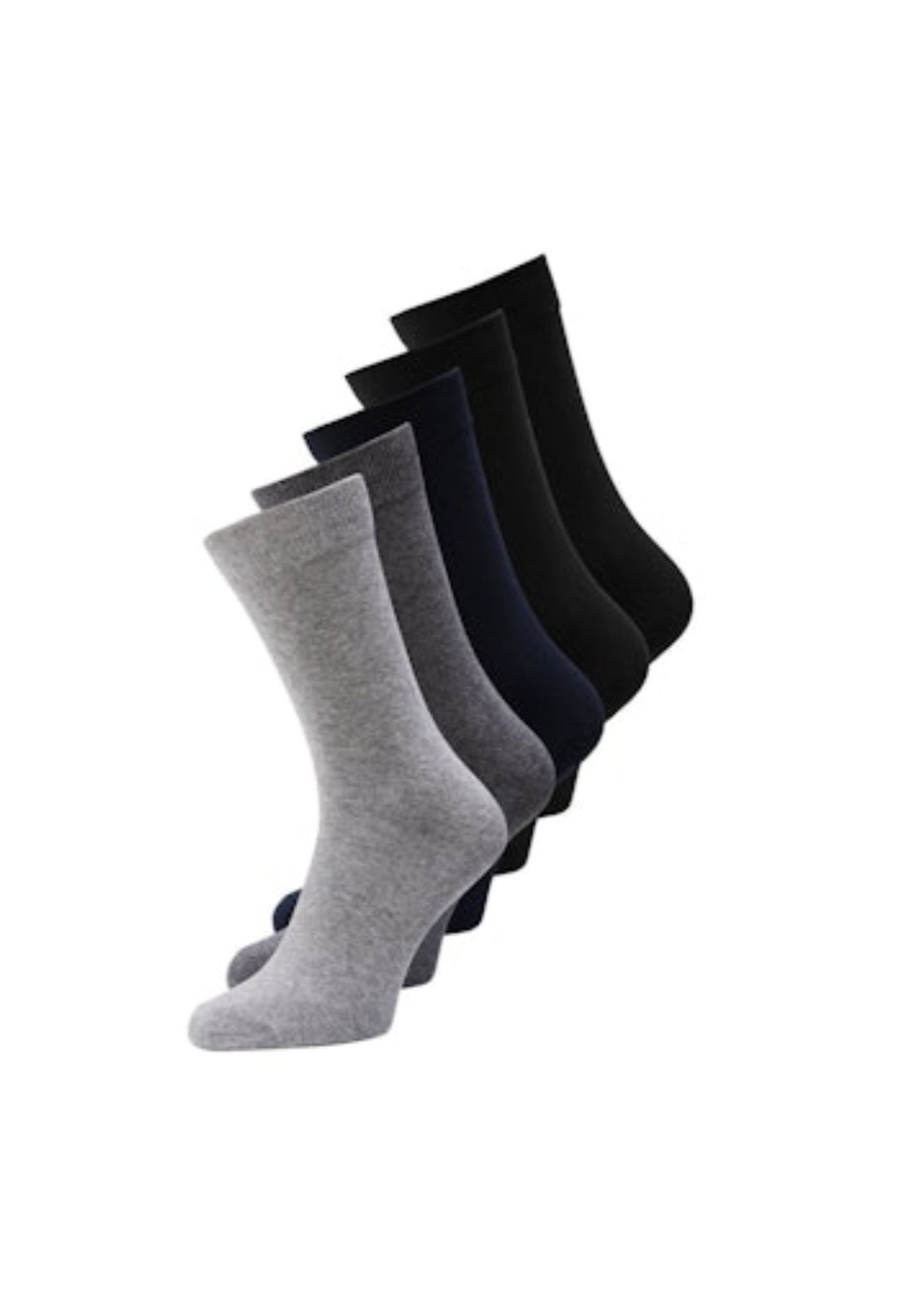 Jack &amp; Jones 5 Pack Socks - Grey 1 Shaws Department Stores