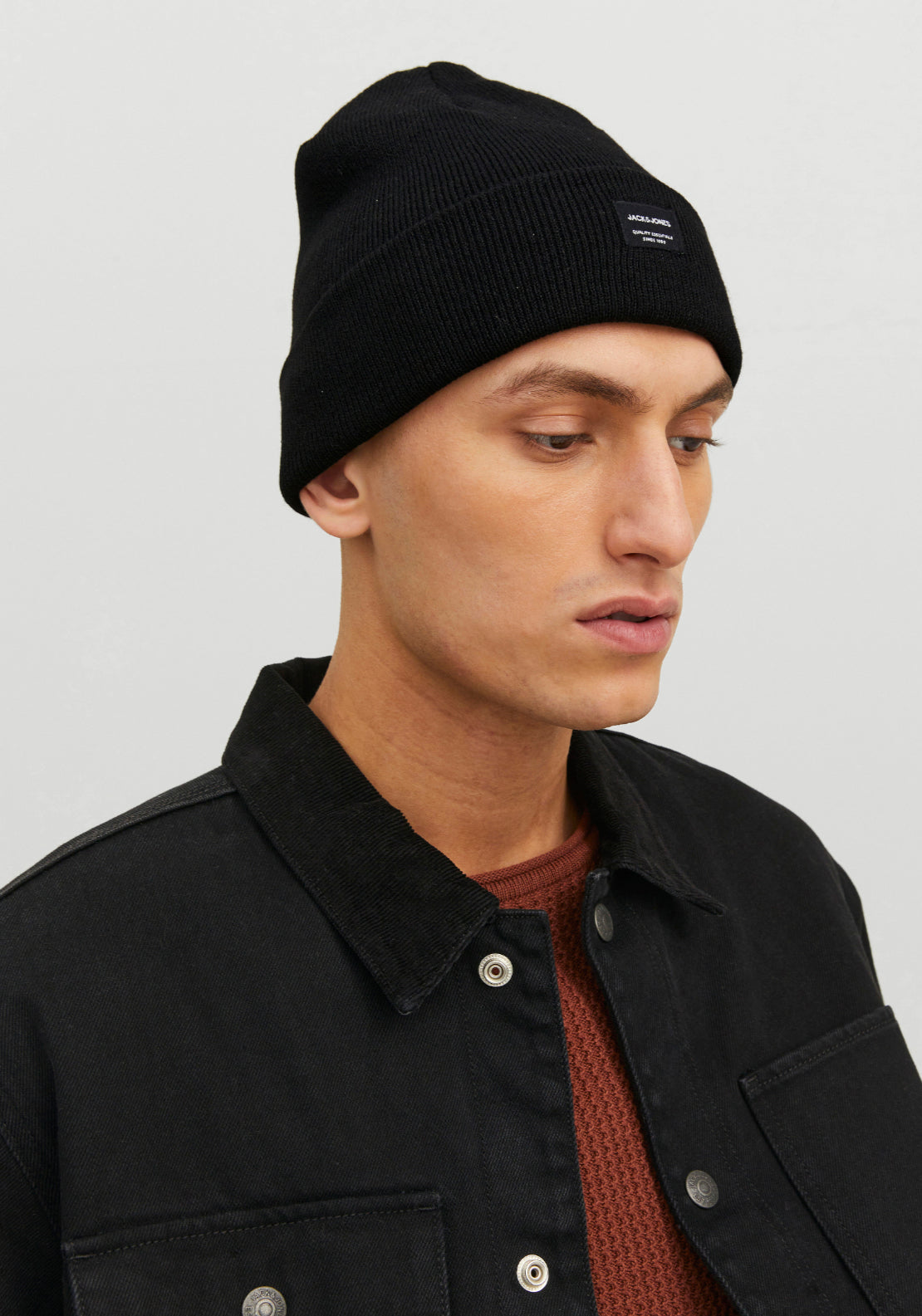 Jack &amp; Jones Beanie - Black 1 Shaws Department Stores