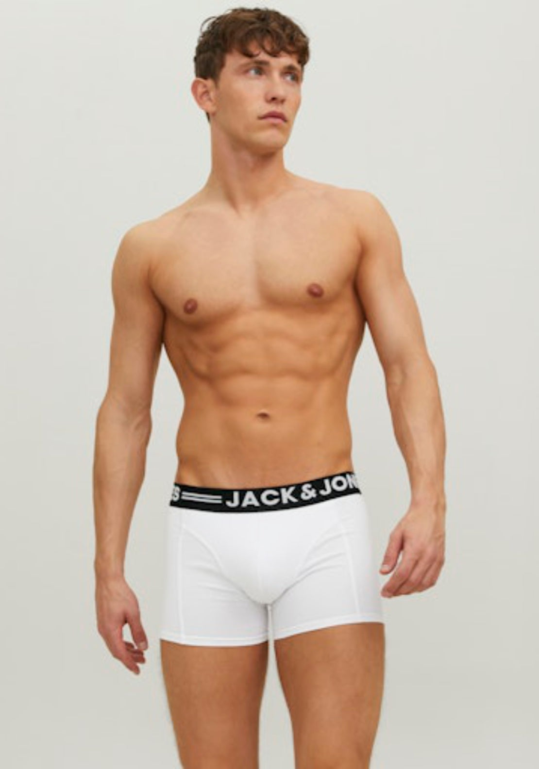 Jack &amp; Jones 3 Pack Trunks - White 6 Shaws Department Stores