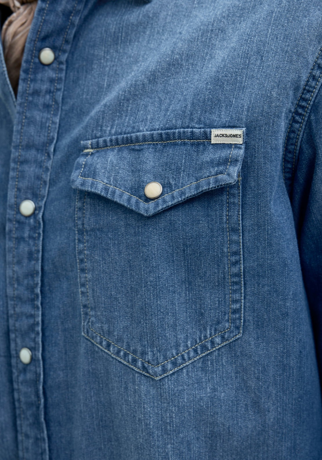 Jack &amp; Jones Denim Shirt - Blue 5 Shaws Department Stores