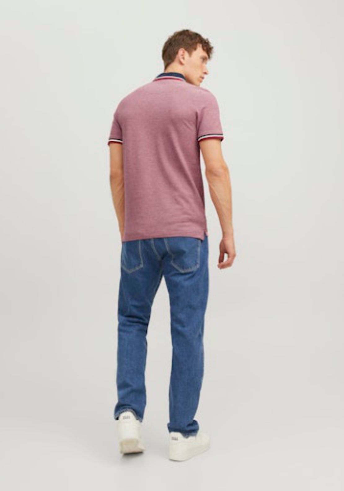 Jack &amp; Jones Essential Short Sleeve Polo Shirt - Red 2 Shaws Department Stores