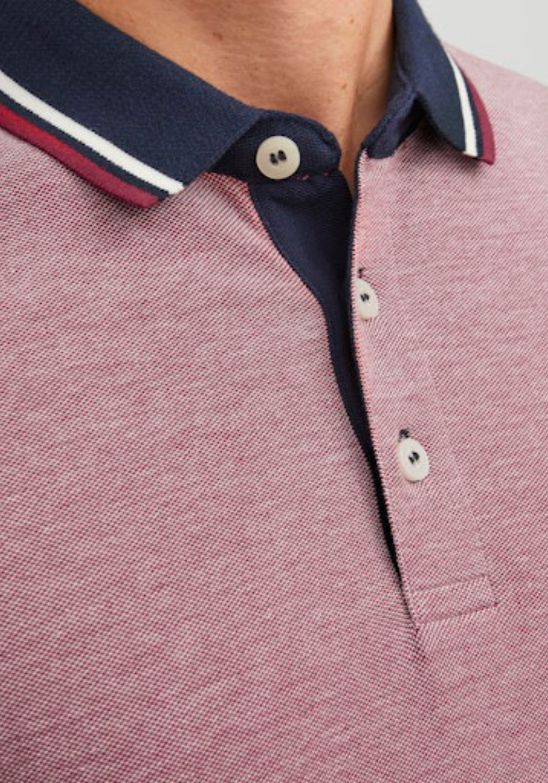 Jack &amp; Jones Essential Short Sleeve Polo Shirt - Red 4 Shaws Department Stores