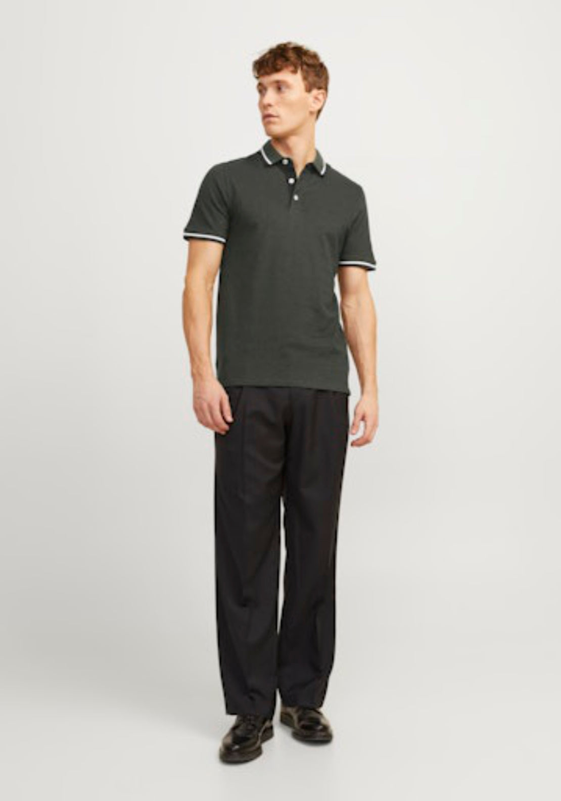 Jack &amp; Jones Essential Short Sleeve Polo Shirt - Forest Night 6 Shaws Department Stores