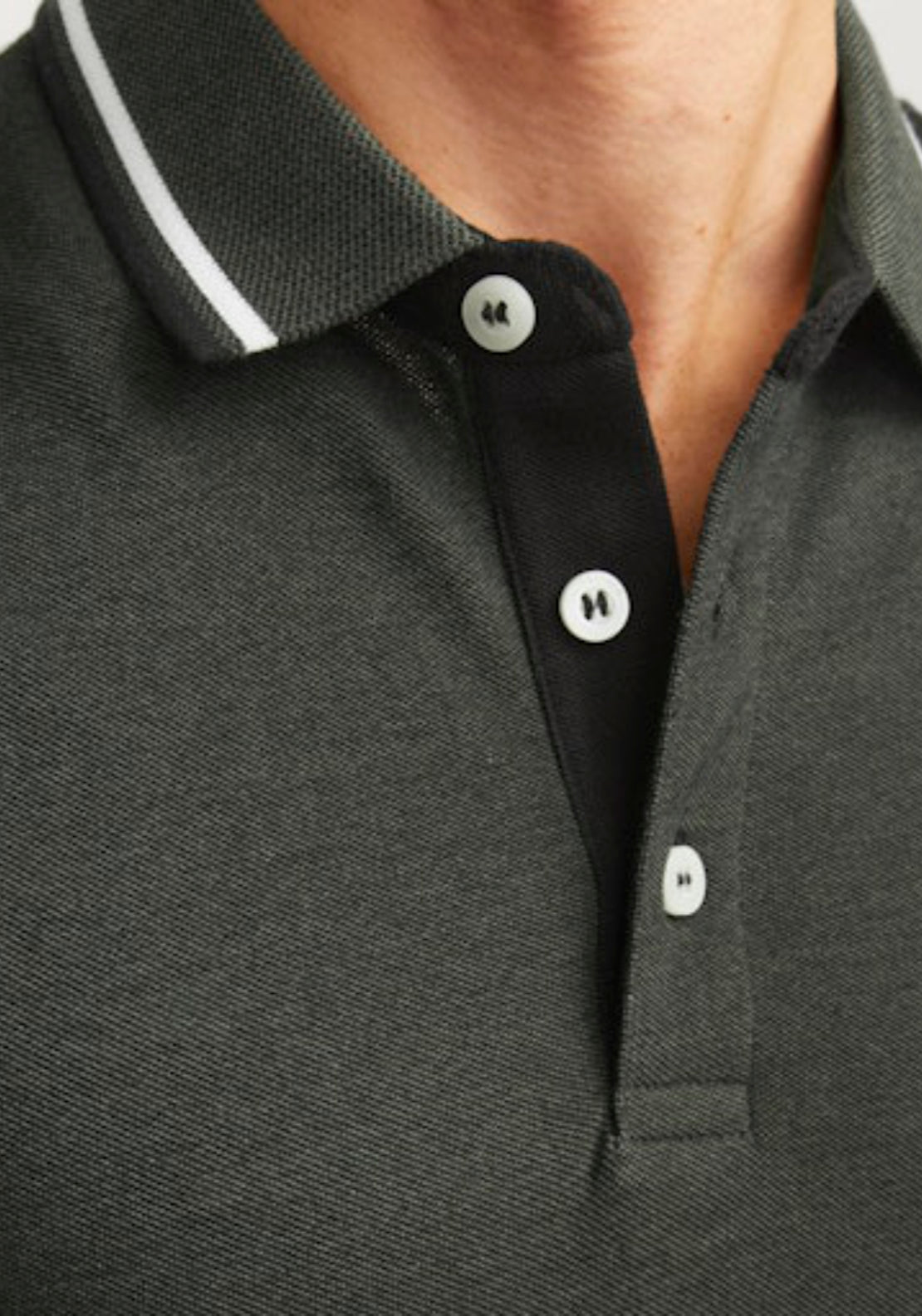 Jack &amp; Jones Essential Short Sleeve Polo Shirt - Turbulence 5 Shaws Department Stores