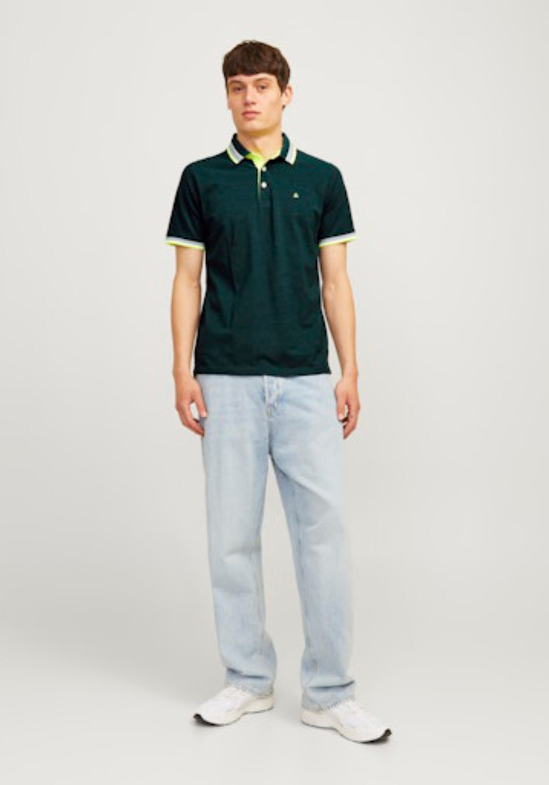 Jack &amp; Jones Essential Short Sleeve Polo Shirt - Blue 5 Shaws Department Stores