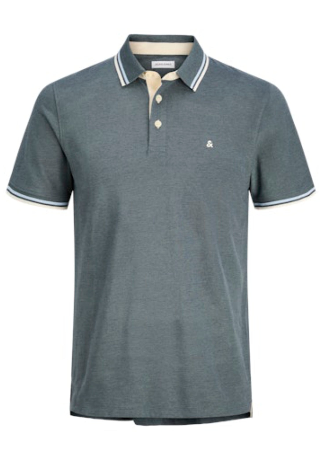 Jack &amp; Jones Essential Short Sleeve Polo Shirt - Grey 7 Shaws Department Stores