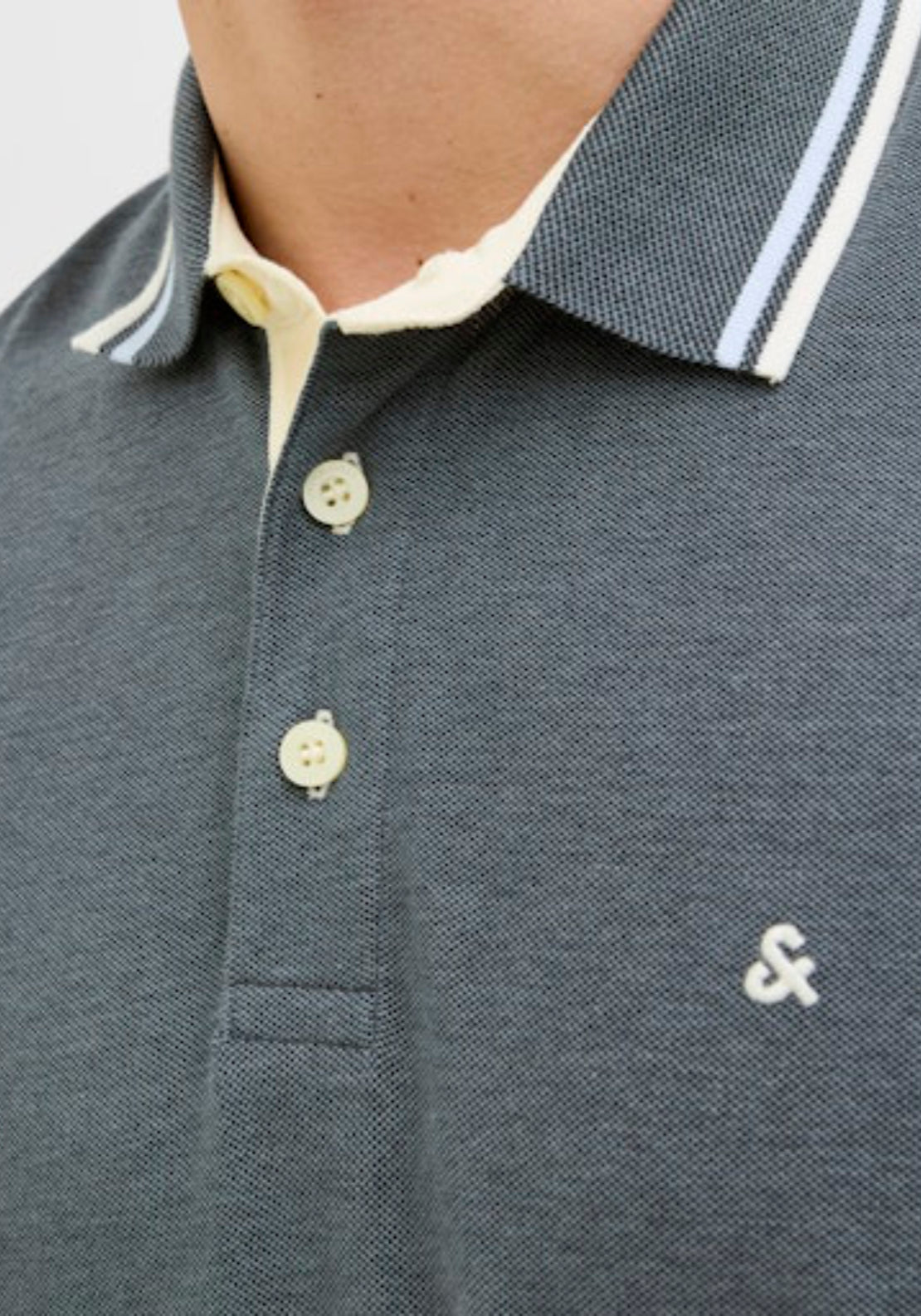 Jack &amp; Jones Essential Short Sleeve Polo Shirt - Grey 4 Shaws Department Stores