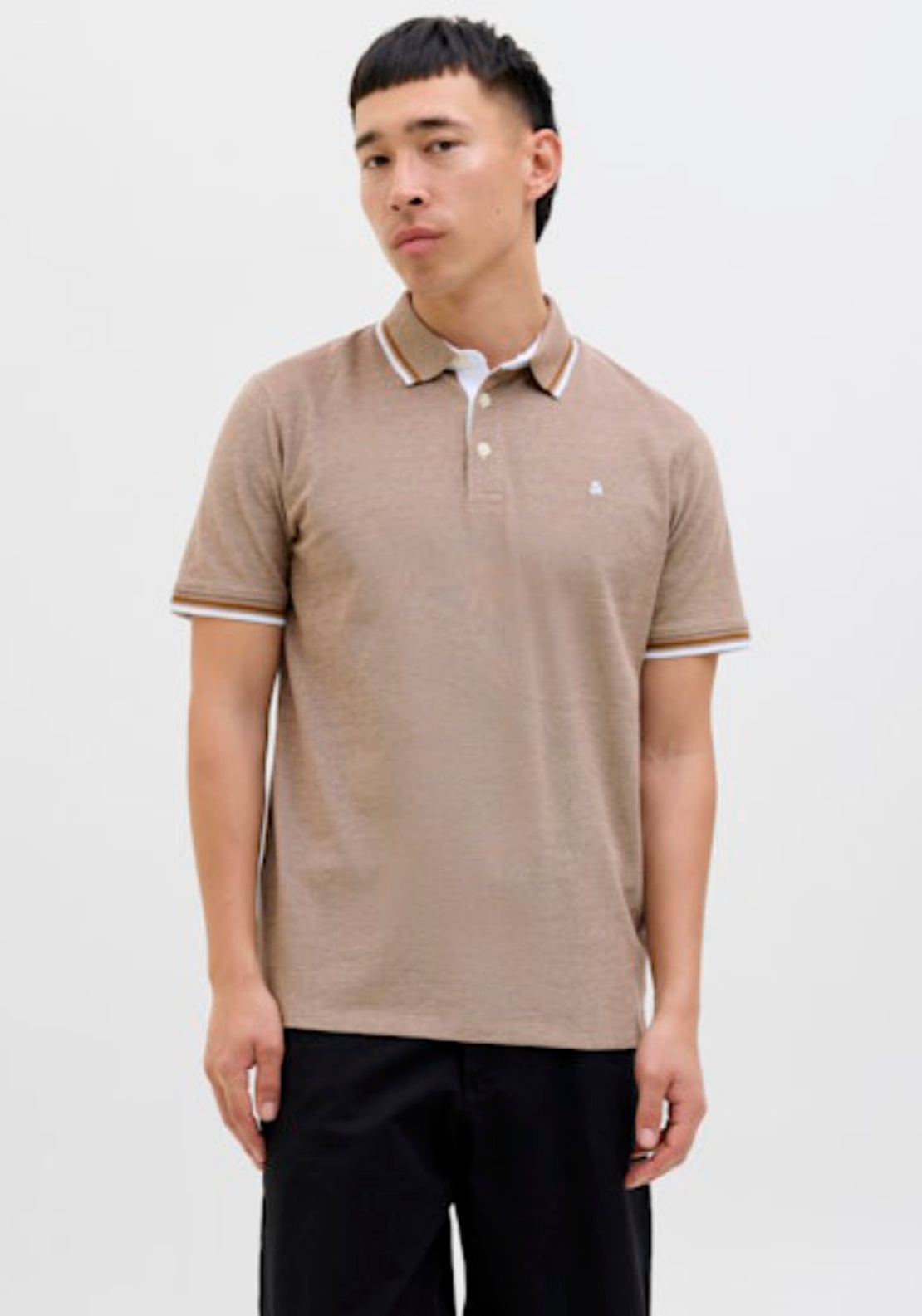 Jack &amp; Jones Essential Short Sleeve Polo Shirt - Curry 1 Shaws Department Stores