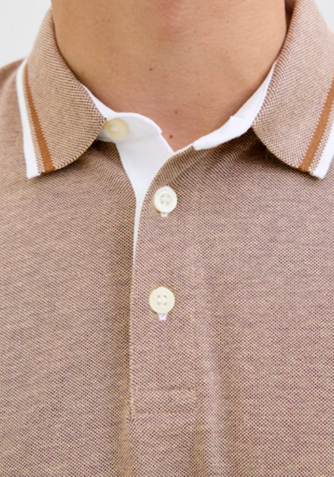 Jack &amp; Jones Essential Short Sleeve Polo Shirt - Curry 4 Shaws Department Stores