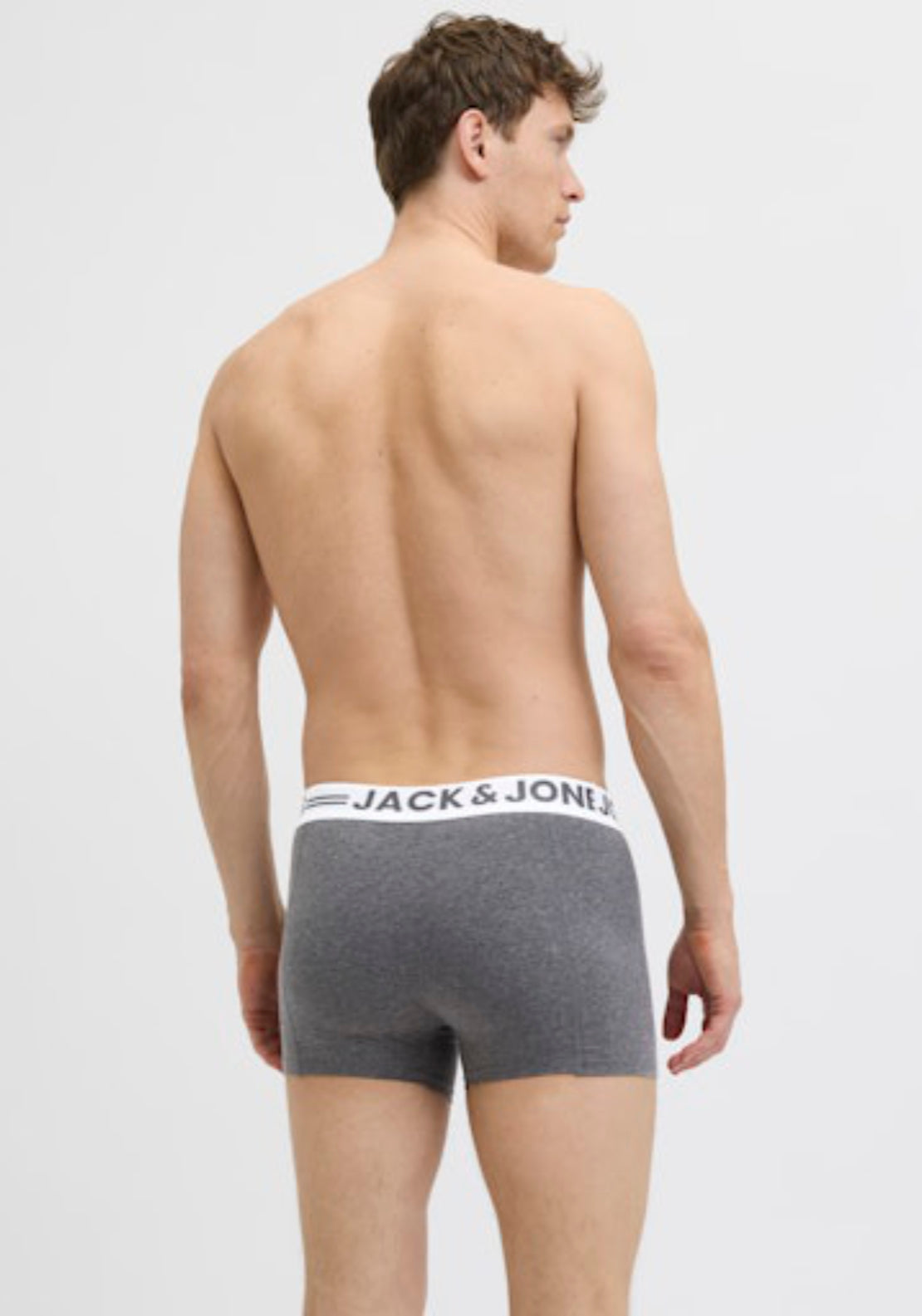 Jack &amp; Jones 3 Pack Trunks - Grey 3 Shaws Department Stores