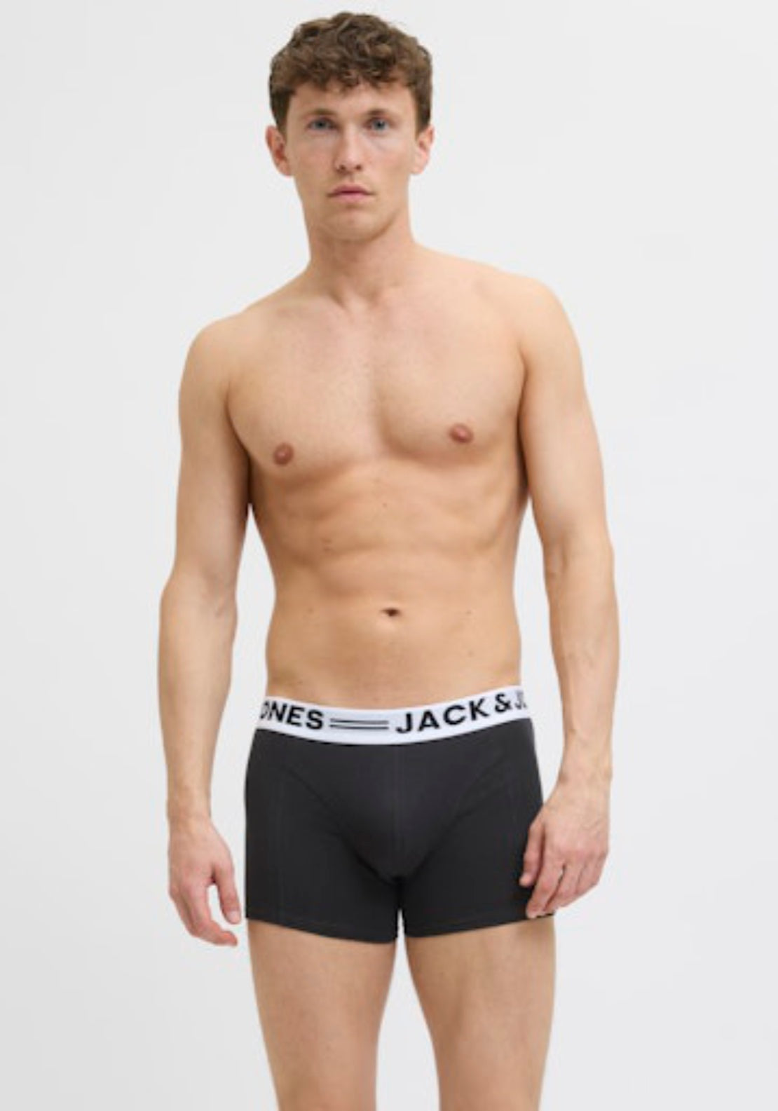 Jack &amp; Jones 3 Pack Trunks - Grey 5 Shaws Department Stores
