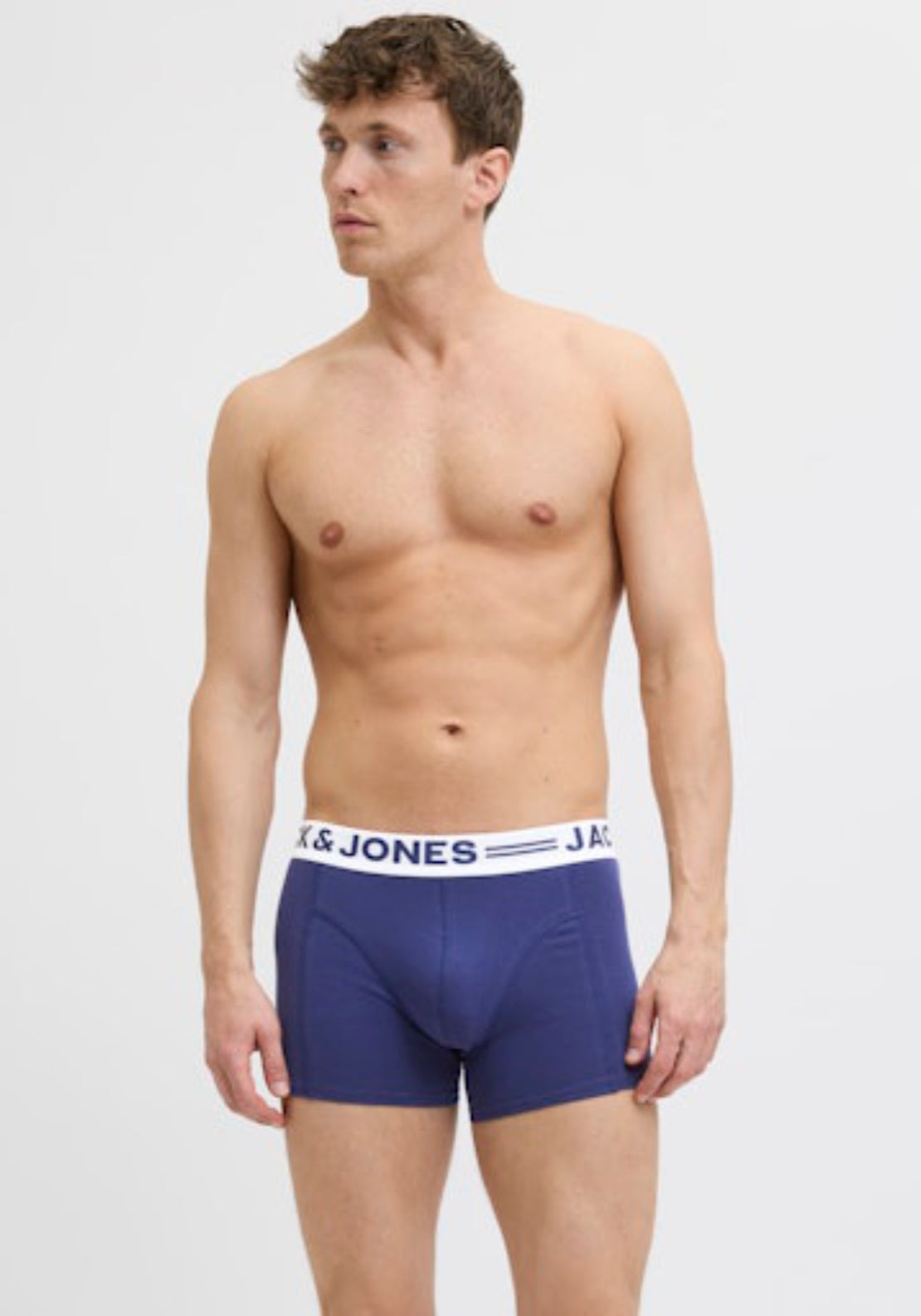 Jack &amp; Jones 3 Pack Trunks - Grey 4 Shaws Department Stores