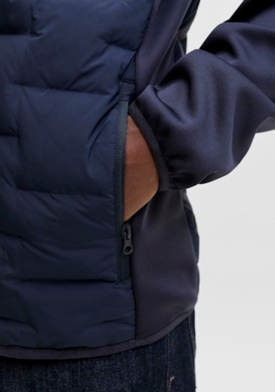Jack &amp; Jones Hybrid Style Jacket - Blue 4 Shaws Department Stores