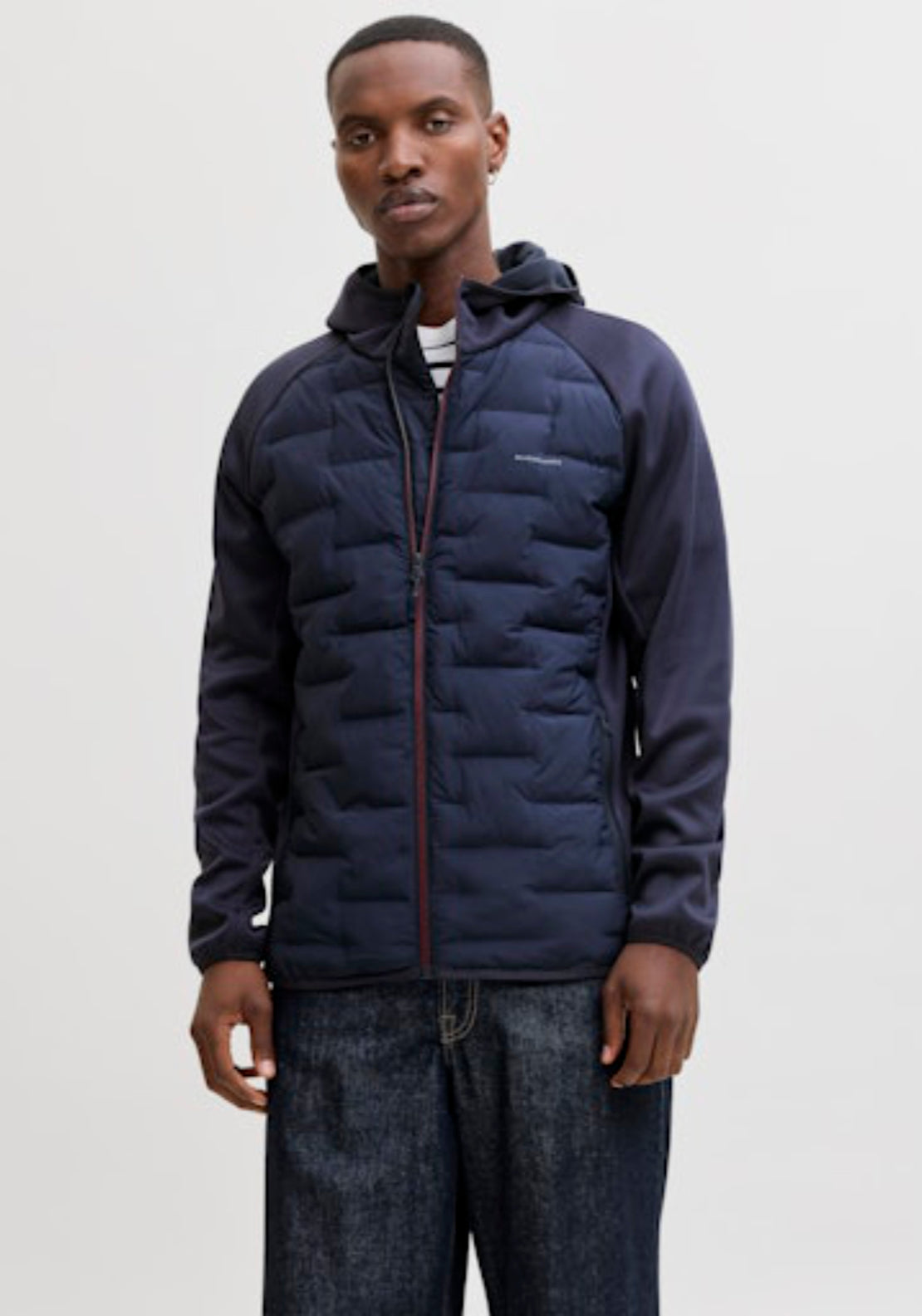 Jack &amp; Jones Hybrid Style Jacket - Blue 1 Shaws Department Stores