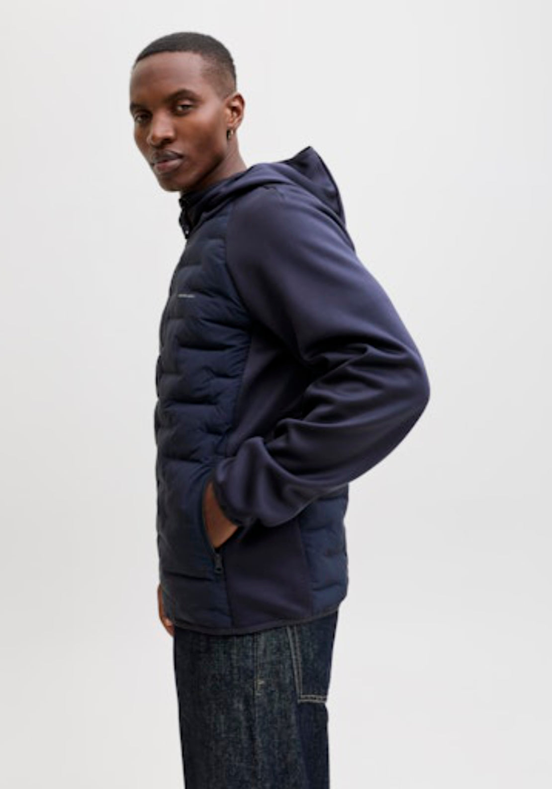 Jack &amp; Jones Hybrid Style Jacket - Blue 3 Shaws Department Stores