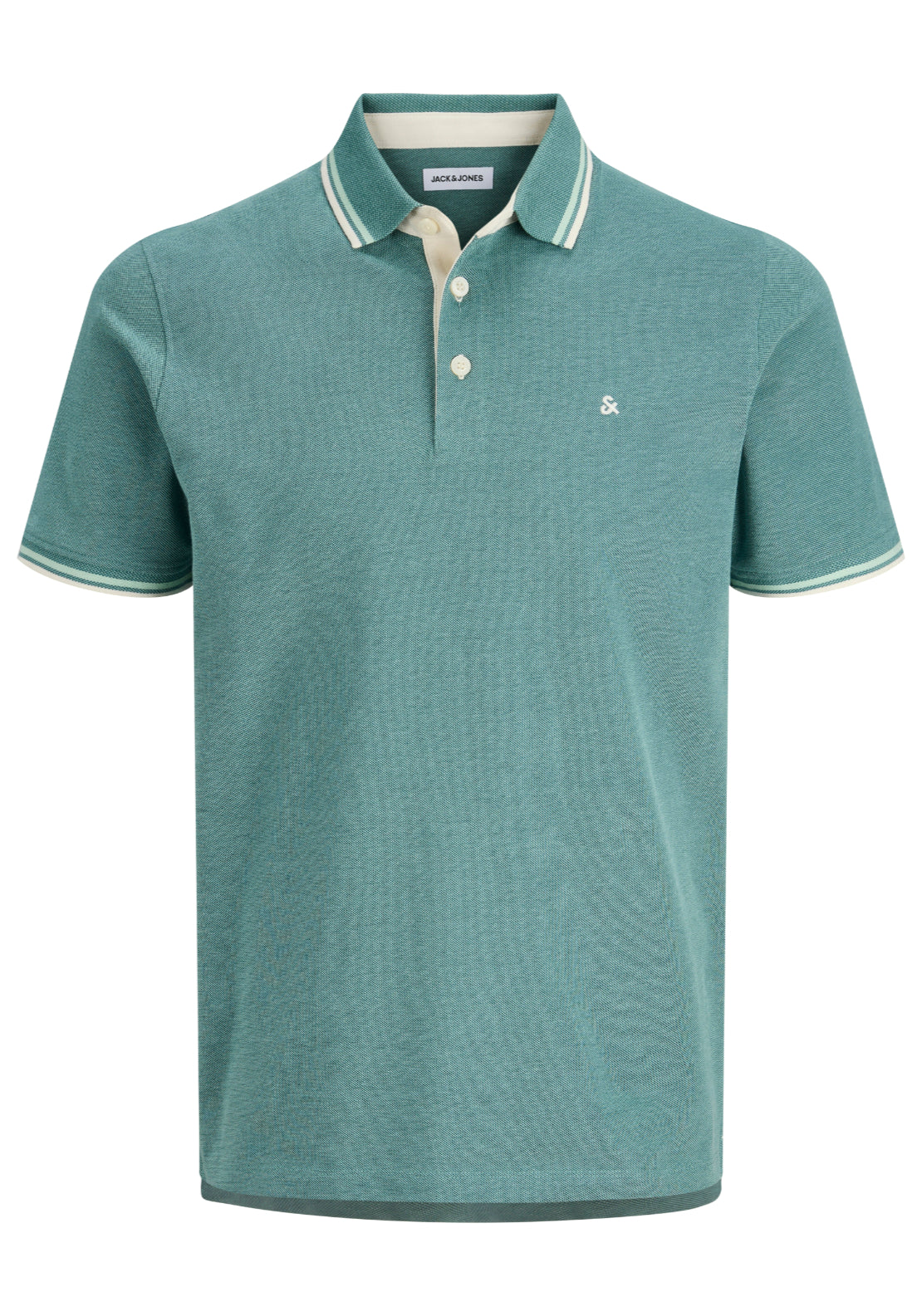 Jack &amp; Jones Short Sleeve Plain Polo Shirt - Atlantic Deep 7 Shaws Department Stores